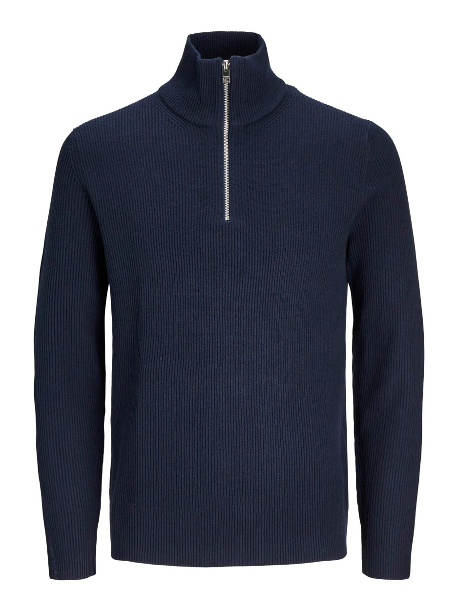 Jjeperfect Knit Half Zip Sn - Navy - Afbeelding 2
