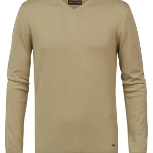 Trui V- Hals Uni - Taupe