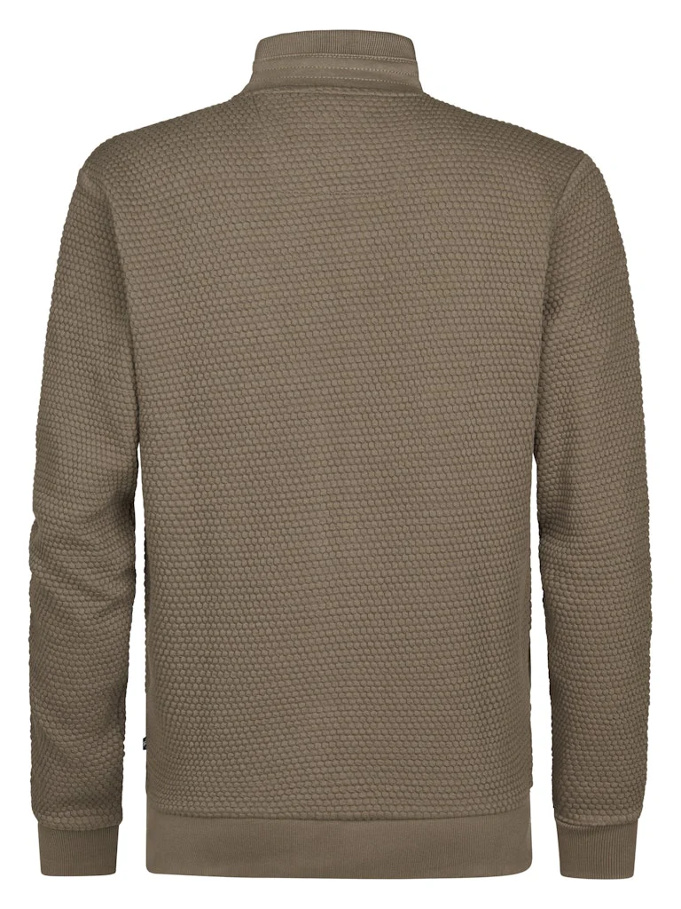 Men Sweater Collar Zip - Olijf - Afbeelding 3