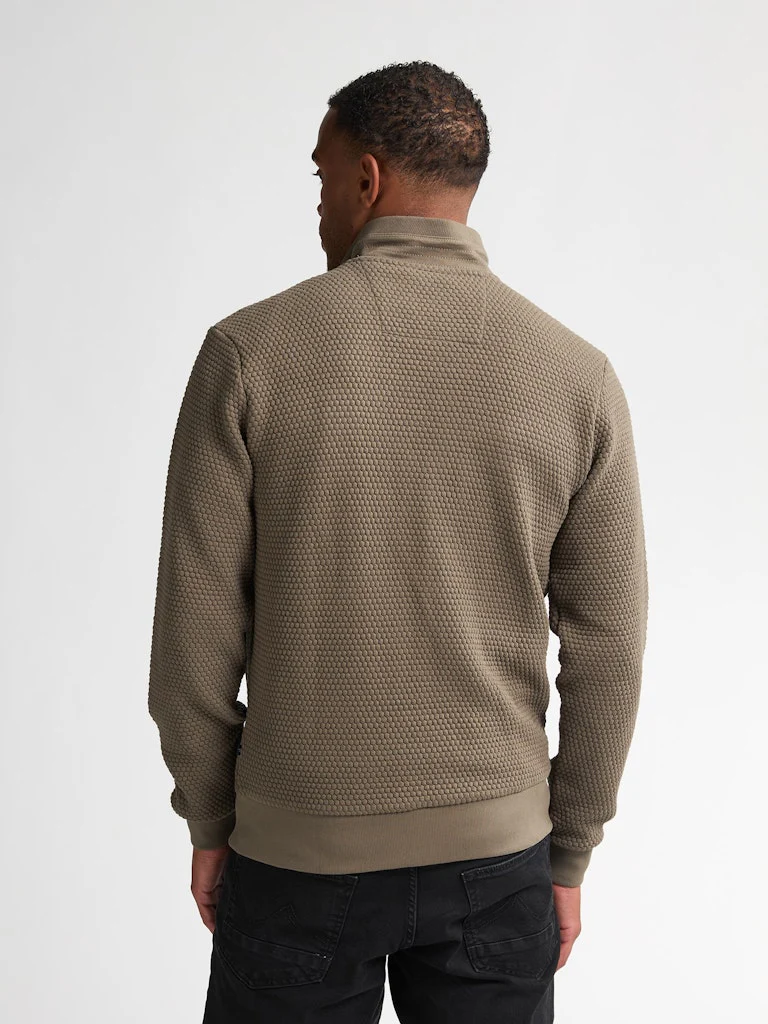 Men Sweater Collar Zip - Olijf - Afbeelding 5