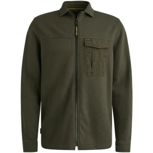 Long Sleeve Shirt Jersey Waffle - Donkergroen