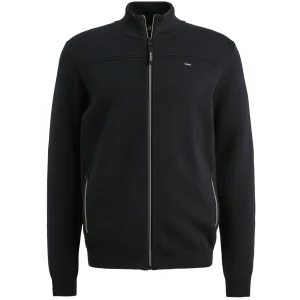 Zip Jacket Cotton Modal Bonded - Navy
