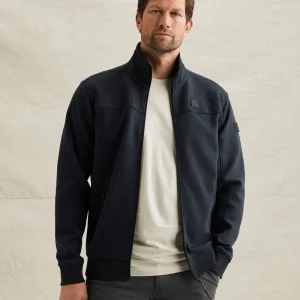 Zip Jacket Interlock Sweat - Navy