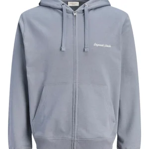 Jornorrebro Emb Sweat Zip Hood Noos - Grijs