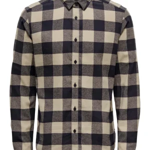 Onsgudmund Ls Checked Shirt Noos - Zand Dessin