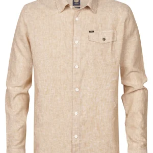 Men Shirt Long Sleeve Uni - Zand Dessin