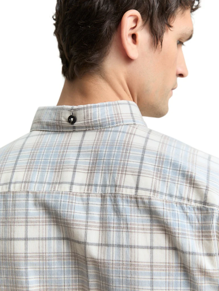 Coruduroy Check Shirt - Ecru Dessin - Afbeelding 7