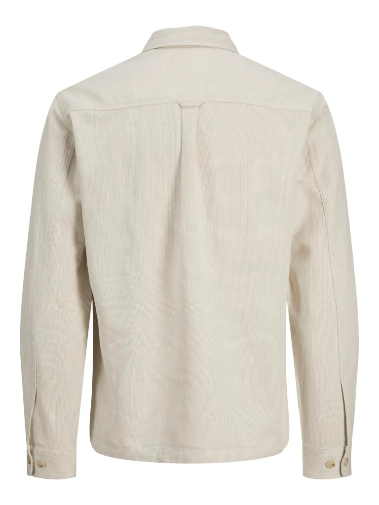 Jprblurayle Linen Bl. Solid Ls Shirt Sn - Ecru Dessin - Afbeelding 5