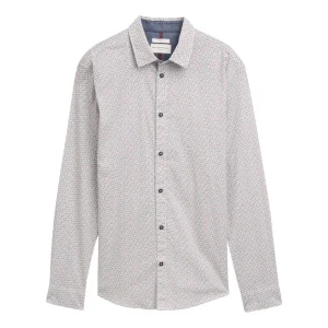 Printed Stretch Shirt - Ecru Dessin