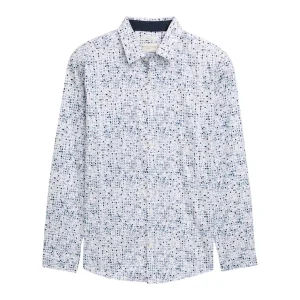 Printed Strech Shirt - Wit Dessin