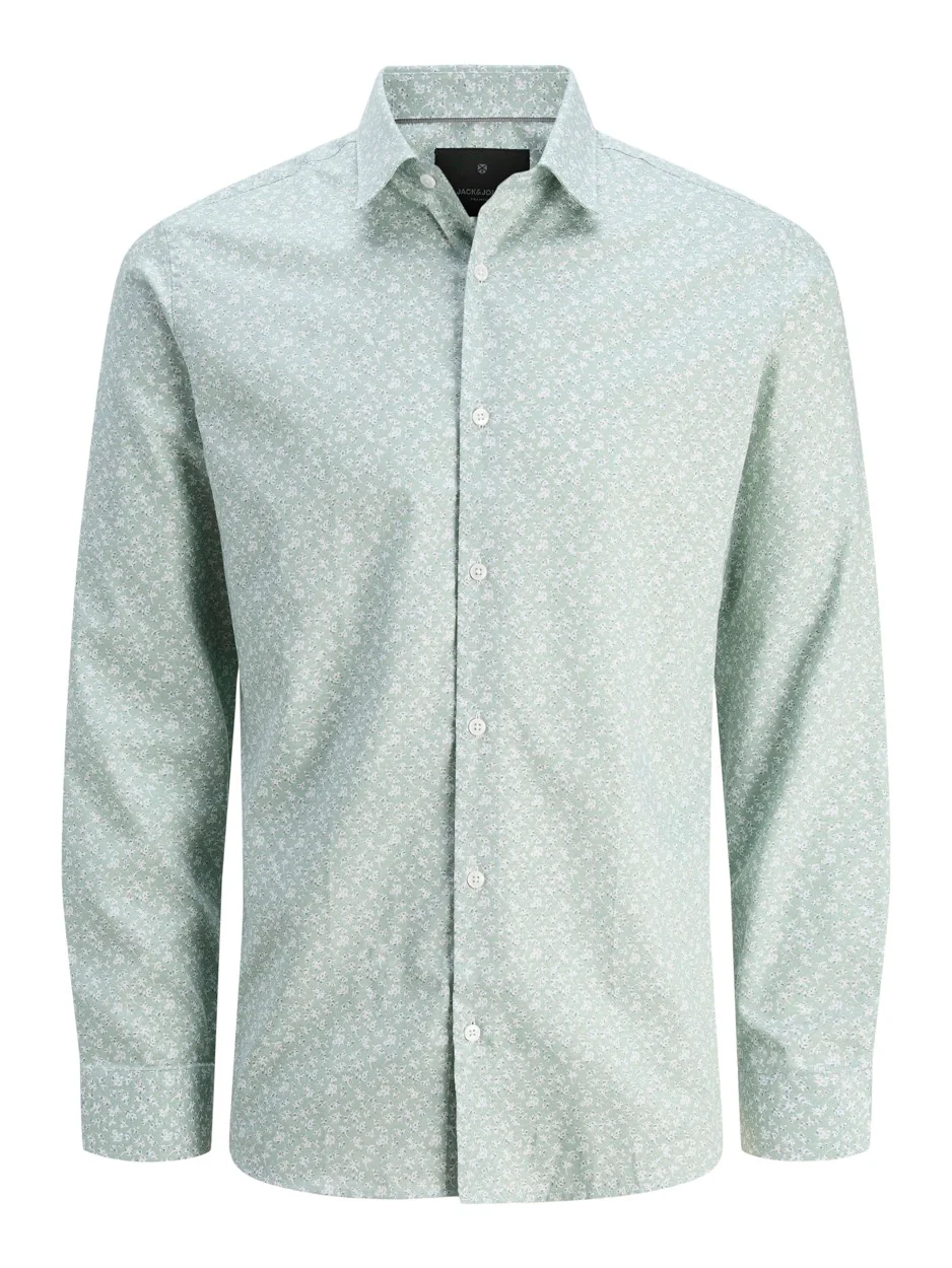 Jprblabarnes Print Dobby L/s Shirt - Mint - Afbeelding 2