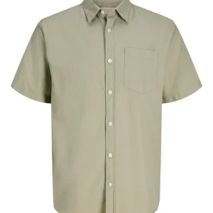 Jornantucket Dobby Shirt Ss - Olijf