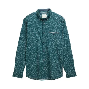 Coulrful Printed Stretch Shirt - Groen Dessin