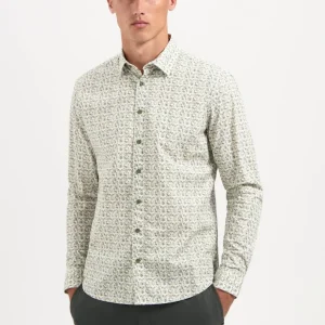 Shirt Stretch Allover Printed - Groen Dessin