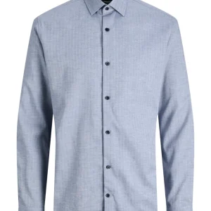 Jprblaparker Melange L/s Shirt Bf Sn - Lichtblauw