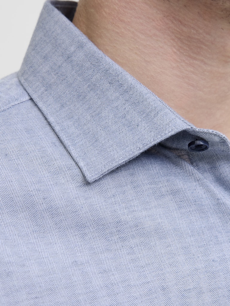 Jprblaparker Melange L/s Shirt Bf Sn - Lichtblauw - Afbeelding 7