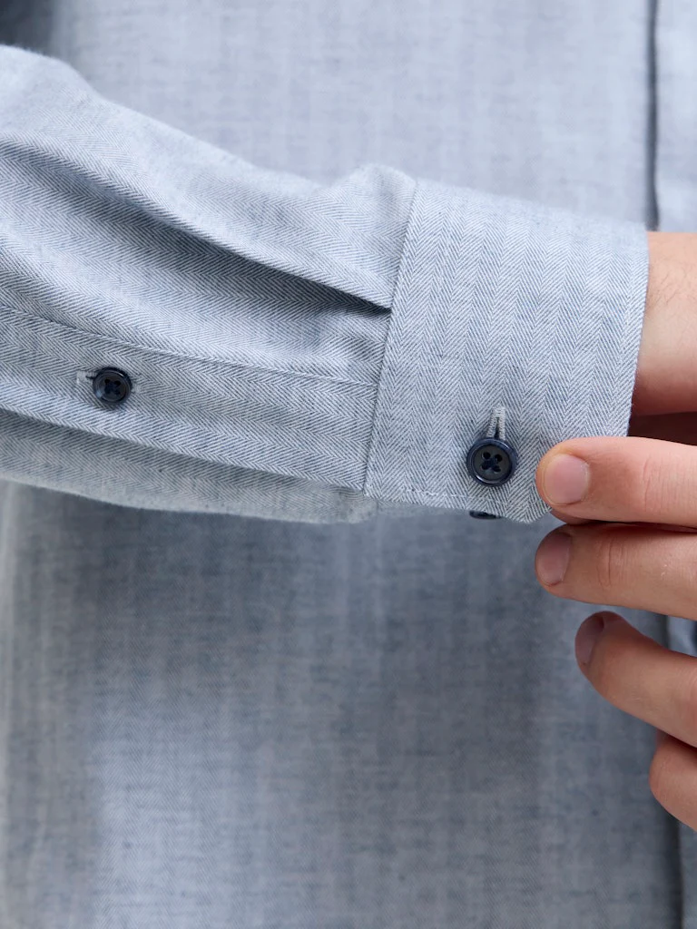 Jprblaparker Melange L/s Shirt Bf Sn - Lichtblauw - Afbeelding 8