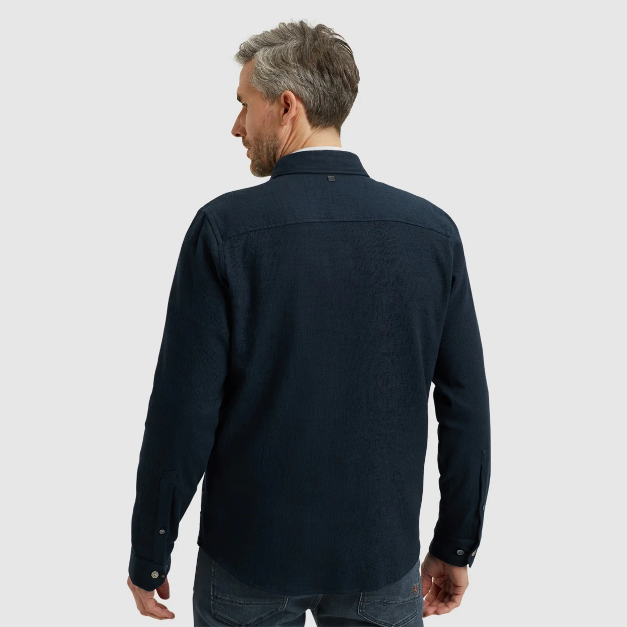 Long Sleeve Shirt Structure Super - Navy - Afbeelding 6