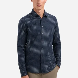 Shirt Mini Jacquard - Blauw Dessin