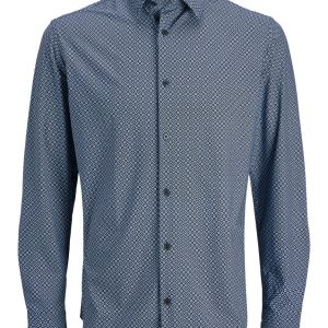 Jprblaactive Stretch L/s Shirt - Blauw Dessin