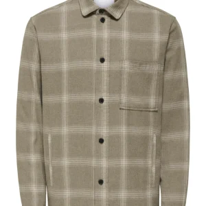 Onsaiden Checked Twill Shirt Frml - Bruin Dessin
