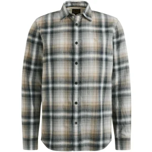 Long Sleeve Shirt Twill Check - Grijs Melee