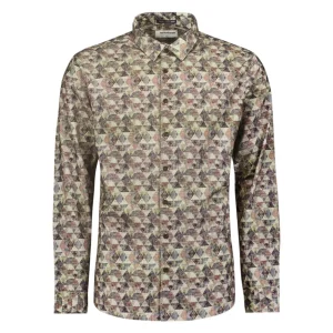 Shirt Strech Allover Printed - Grijs Dessin