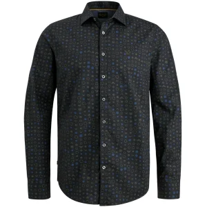 Long Sleeve Shirt Print On Poplin - Zwart Dessin