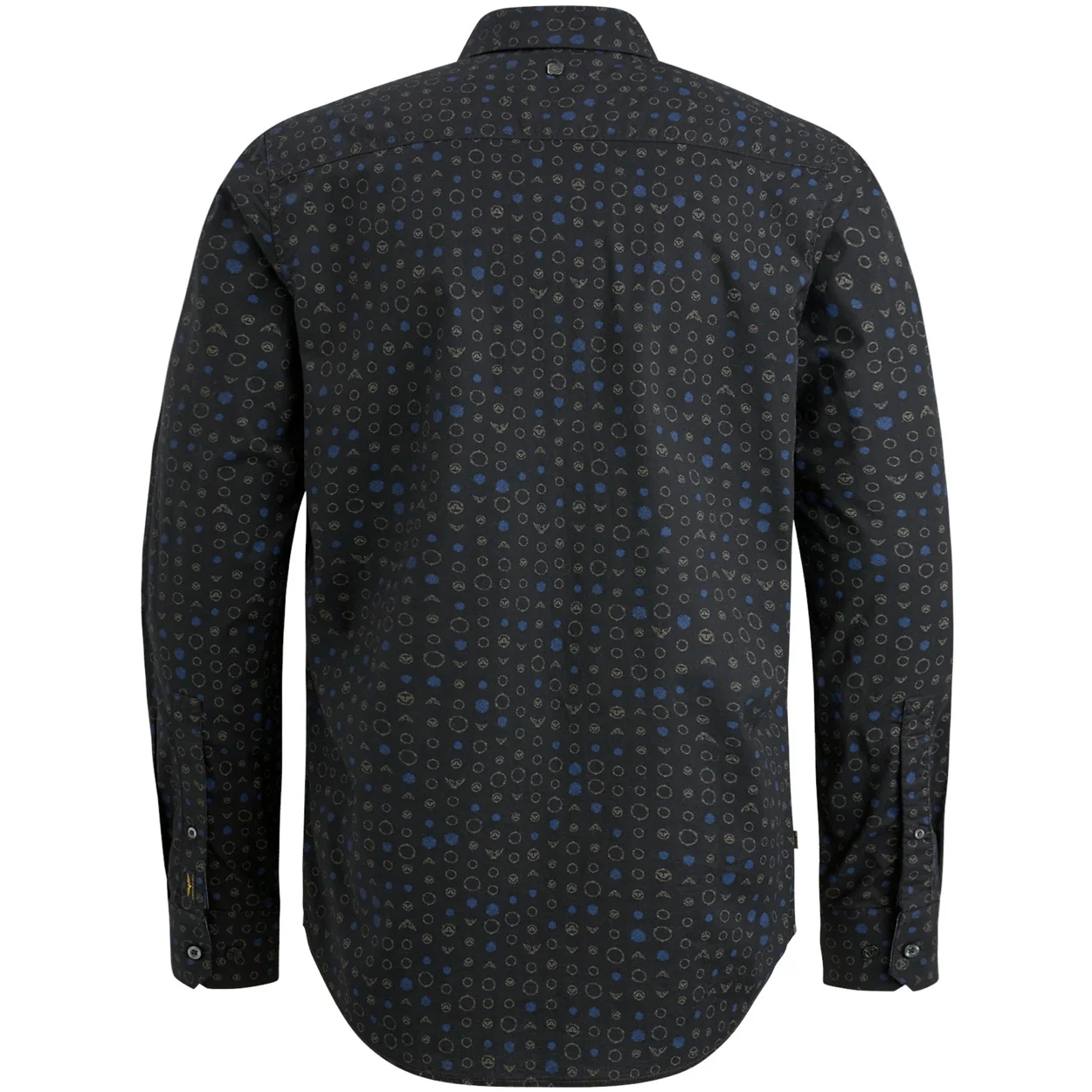 Long Sleeve Shirt Print On Poplin - Zwart Dessin - Afbeelding 3