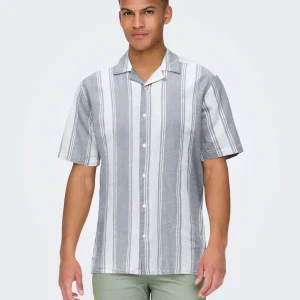 Onscaiden Life Stripe Linen Resort - Grijs Dessin