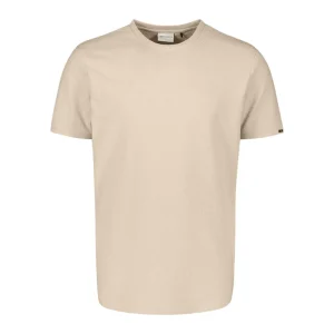 T-shirt Crewneck Solid Jacquard - Beige