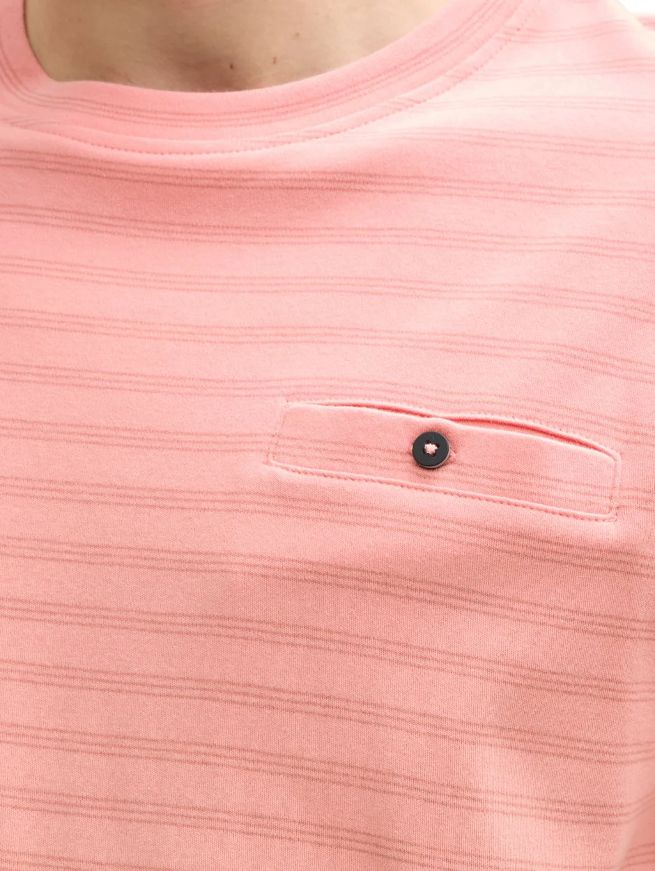 Striped T-shirt - Koraal Rood - Afbeelding 5