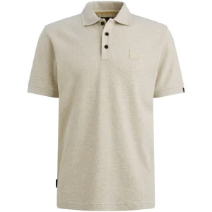 Short Sleeve Polo Popcorn Jersey - Ecru