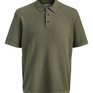 Jjegeorge Knit Polo Ss Sn - Groen