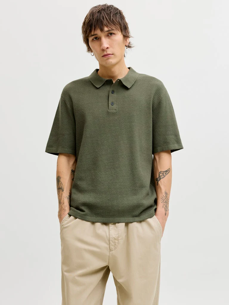 Jjegeorge Knit Polo Ss Sn - Groen - Afbeelding 3
