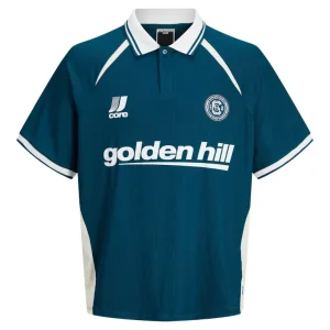 Jcoclub Ribbed Football Polo Ss - Groen Dessin