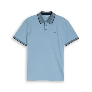 Printed Polo - Lichtblauw