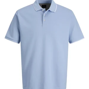 Jprblaethan Detail Ss Polo Sn - Lichtblauw
