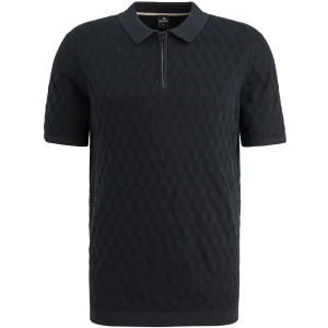 Short Sleeve Polo Cotton Modal - Navy
