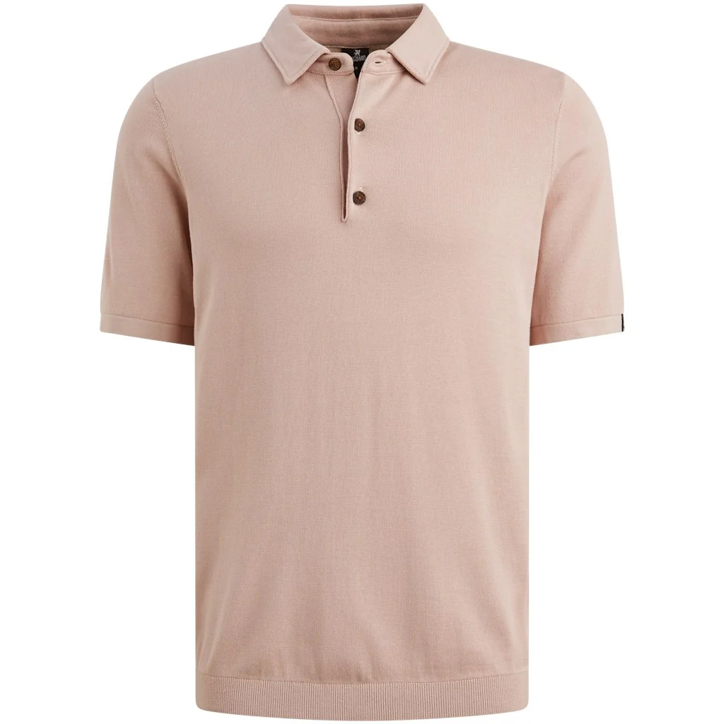 Short Sleeve Polo Cotton Modal - Oud Roze - Afbeelding 2
