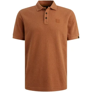 Short Sleeve Polo Popcorn Jersey - Roest