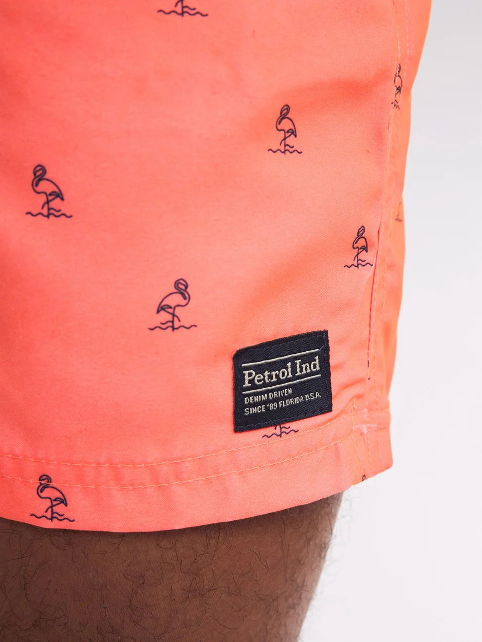 Men Swimshort - Oranje Dessin - Afbeelding 4