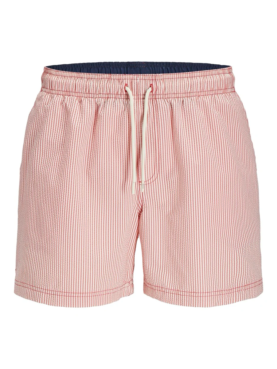 Jpstmaui Jjswim Seersucker Akm Sn - Rood Dessin