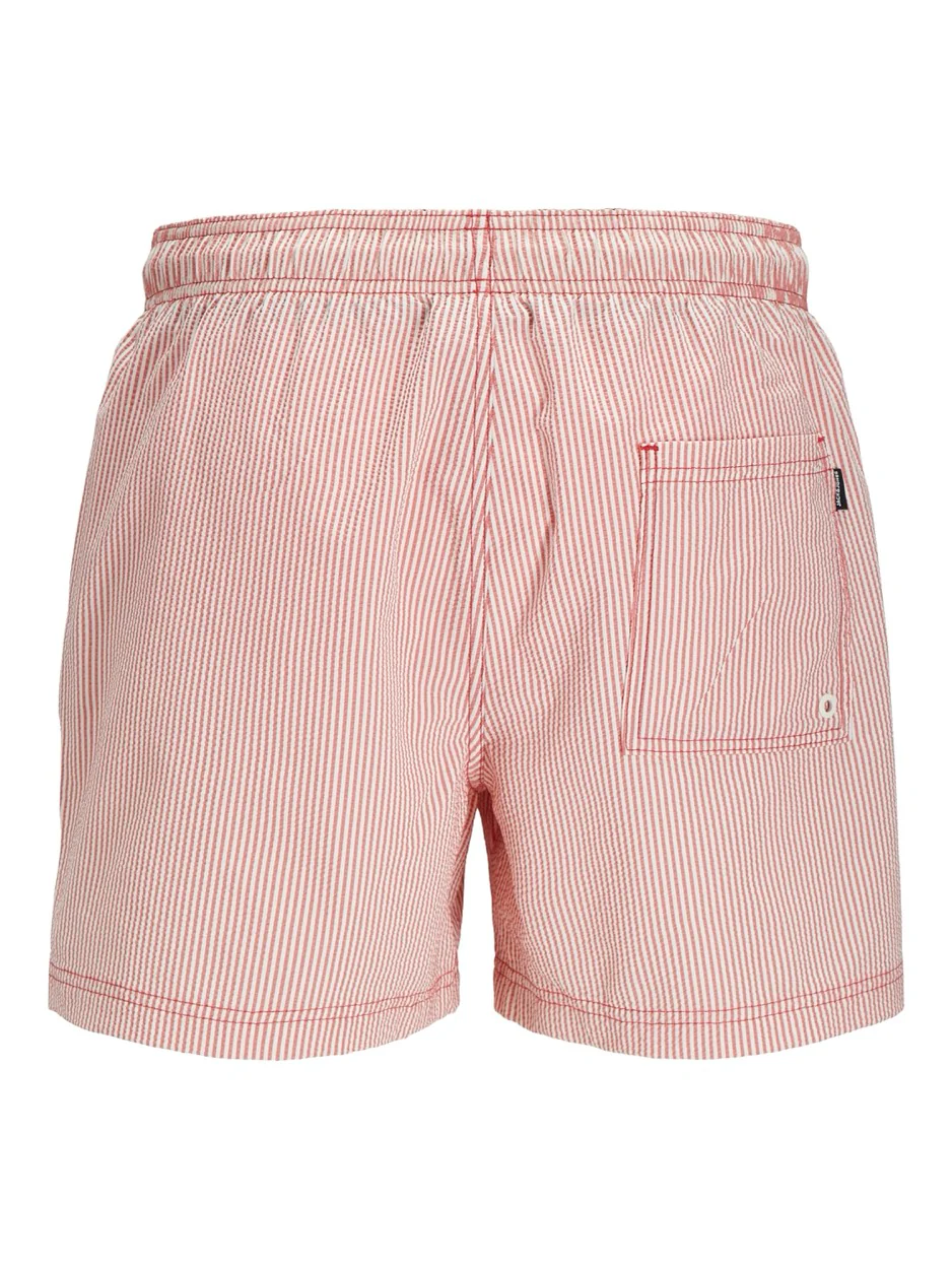 Jpstmaui Jjswim Seersucker Akm Sn - Rood Dessin - Afbeelding 3