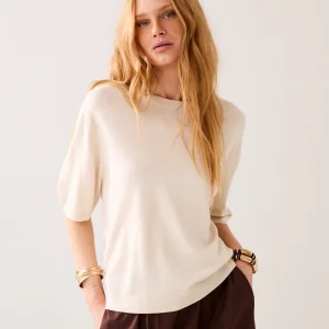 Boxy sweater korte mouw
