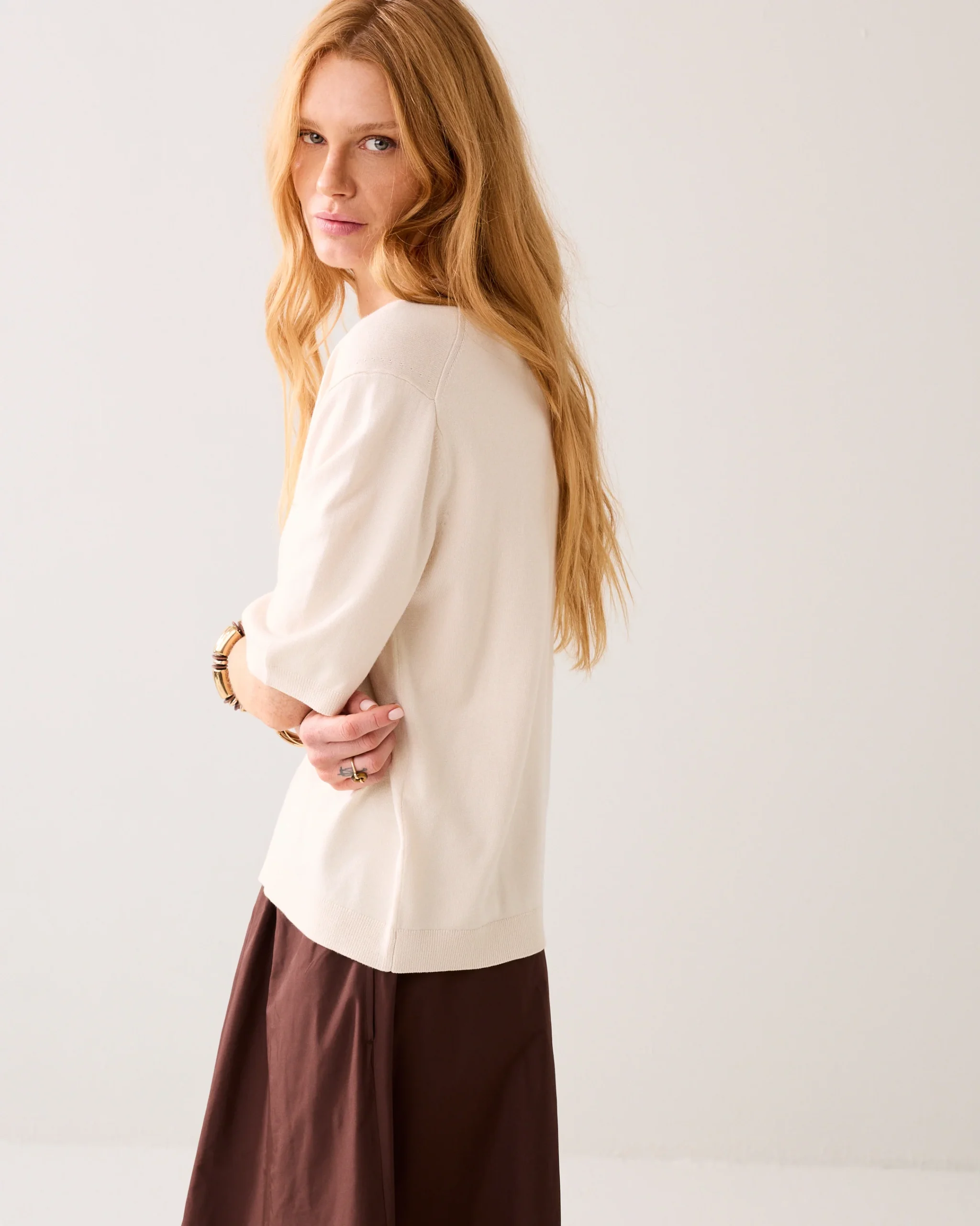 Boxy sweater korte mouw - Afbeelding 5