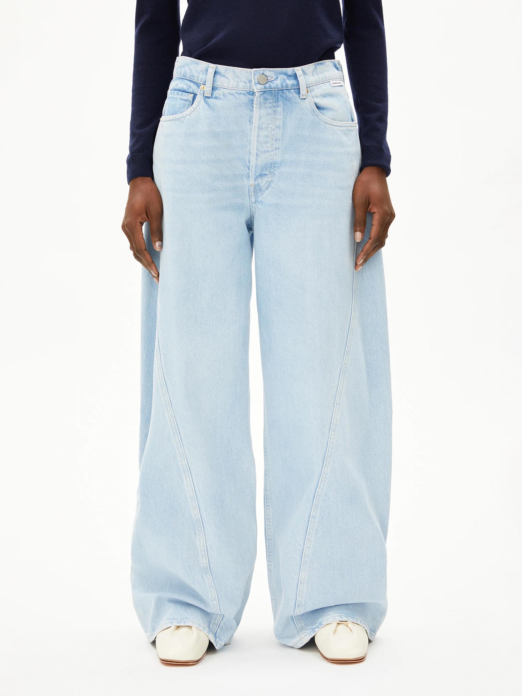 Blauwe barrel jeans aalthea - Afbeelding 2