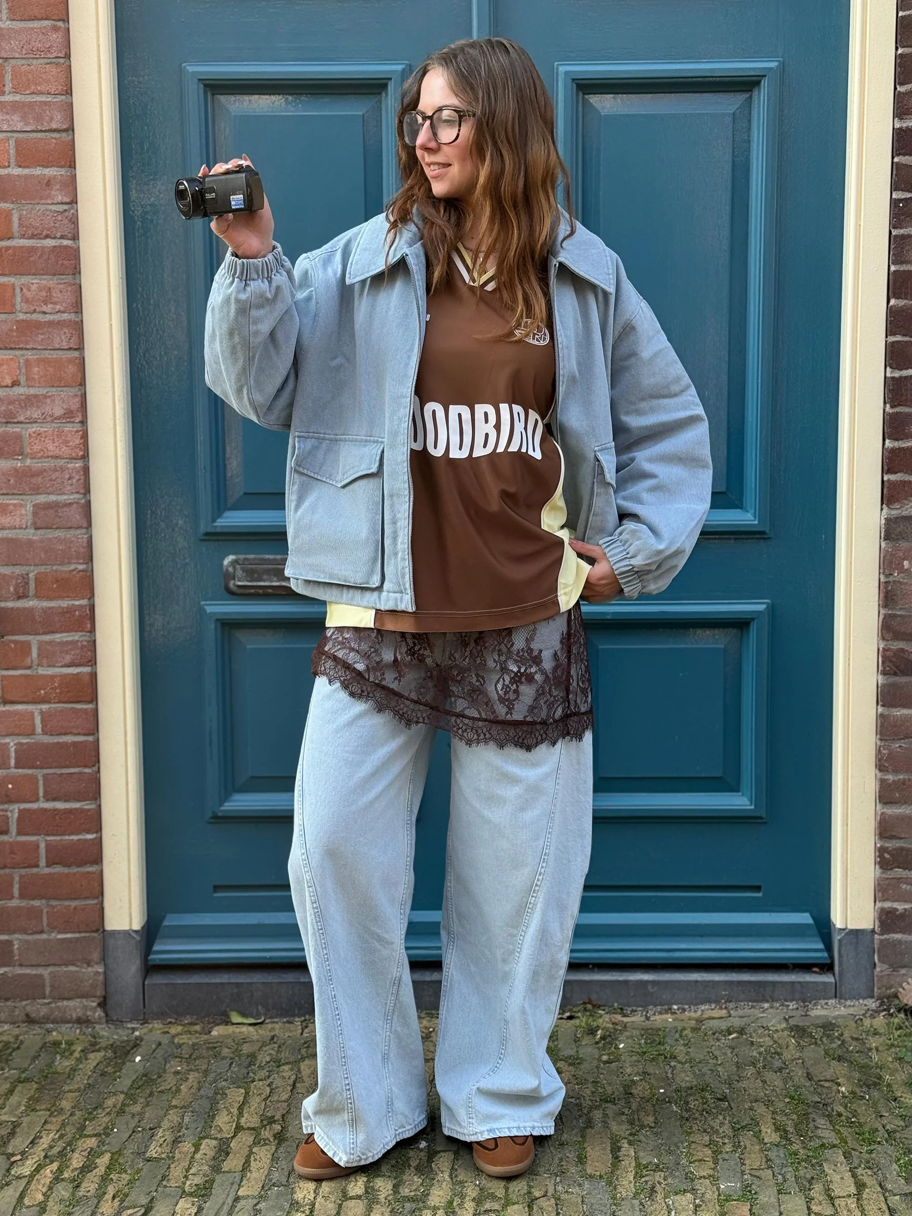 Blauwe barrel jeans aalthea - Afbeelding 3