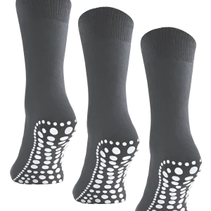 Budino Antislip sokken - 3 paar - Antraciet