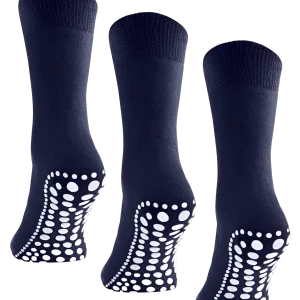 Budino Antislip sokken - 3 paar - Blauw